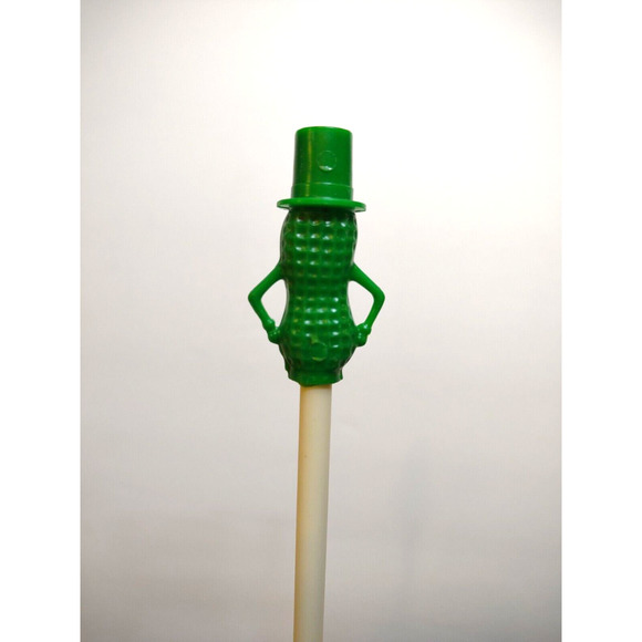 Mr Peanut Vintage Green Drinking Straw 1950s Planters Peanuts Pop Culture Promo - Picture 7 of 7